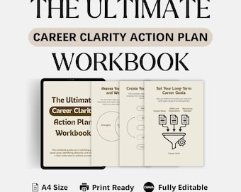 Career Coaching Workbook Ultimate Career Clarity Action Plan for Goal Setting, Career Development, Roadmap and Financial Success Tools