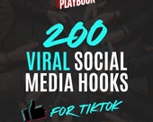 200 Viral Social Media Hooks for TikTok Content Captions Video Hooks Posts Reels Marketing Engagement Ideas and Strategies