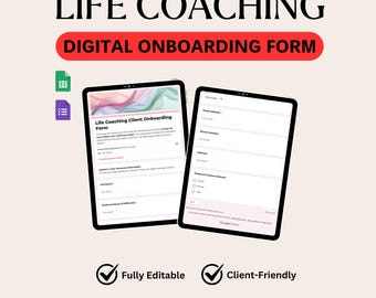 Life Coaching Client Intake Form, Customizable Google Form (Digital Download)