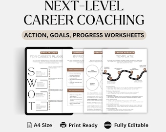 Career Coaching Worksheets Complete Set of 50 Client Intake Forms, Goal Setting Worksheets, Action Plan Templates, Progress Trackers