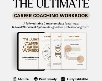Career Coaching Workbook Ultimate 6-Level Plan for Career Development, Personal Growth, Goal Setting, Structured Career Planning