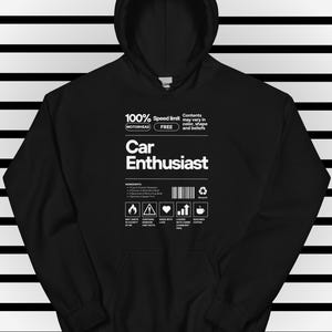 Car Enthusiast Hoodie: Motorhead Design, Warm Cotton Blend