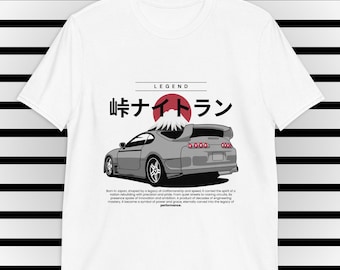 Touge Night Run white JDM shirt for Car Enthusiasts