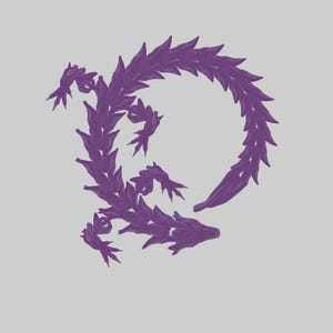 Modelo 3D animado de dragón de agua: archivo digital STL compatible con impresora 3D Dragón de agua articulado