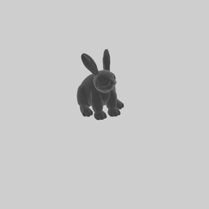 Lapin assis 3D avec des détails réalistes - Fichier STL haute résolution pour impression 3D, idéal pour les jouets et à des fins décoratives