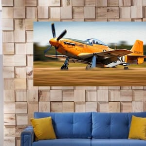 P-51 Mustang Digital Wallpaper | Classic Warbird in Motion | 4K & Mobile | High-Resolution 4K Aviation Art | Digital Download