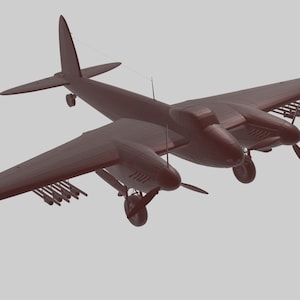 De Havilland Mosquito 3D Model | Iconic WWII Wooden Wonder | STL Digital File
