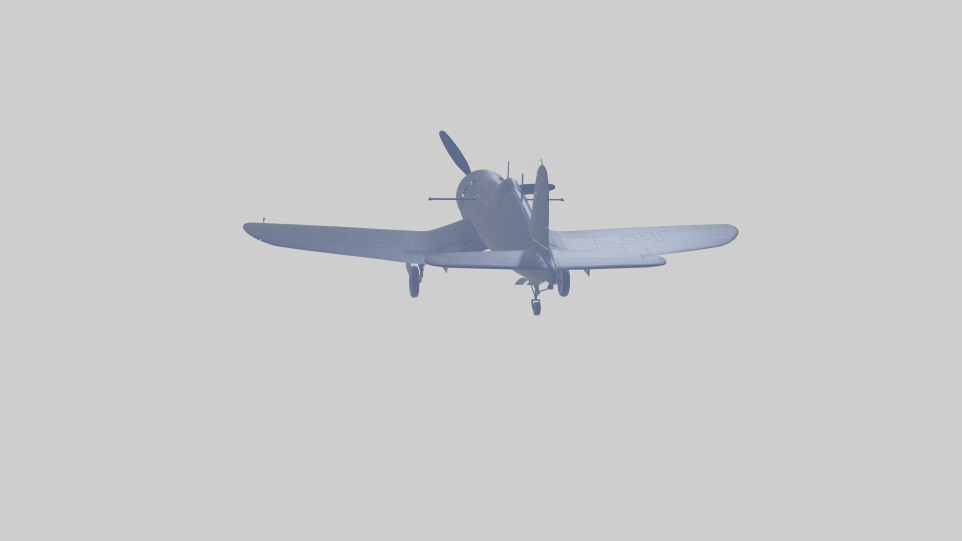 Vought F4U Corsair STL Model Iconic Inverted Gull-wing World War II ...