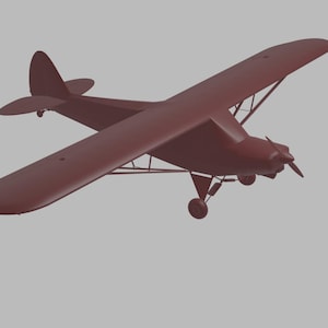 Puede incluir: Un avión rojo de un solo motor con una hélice. El avión está en vuelo y las alas están extendidas.