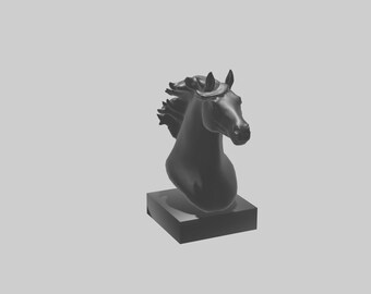 Detailed Horse Bust 3D Print Model –  OBJ Included