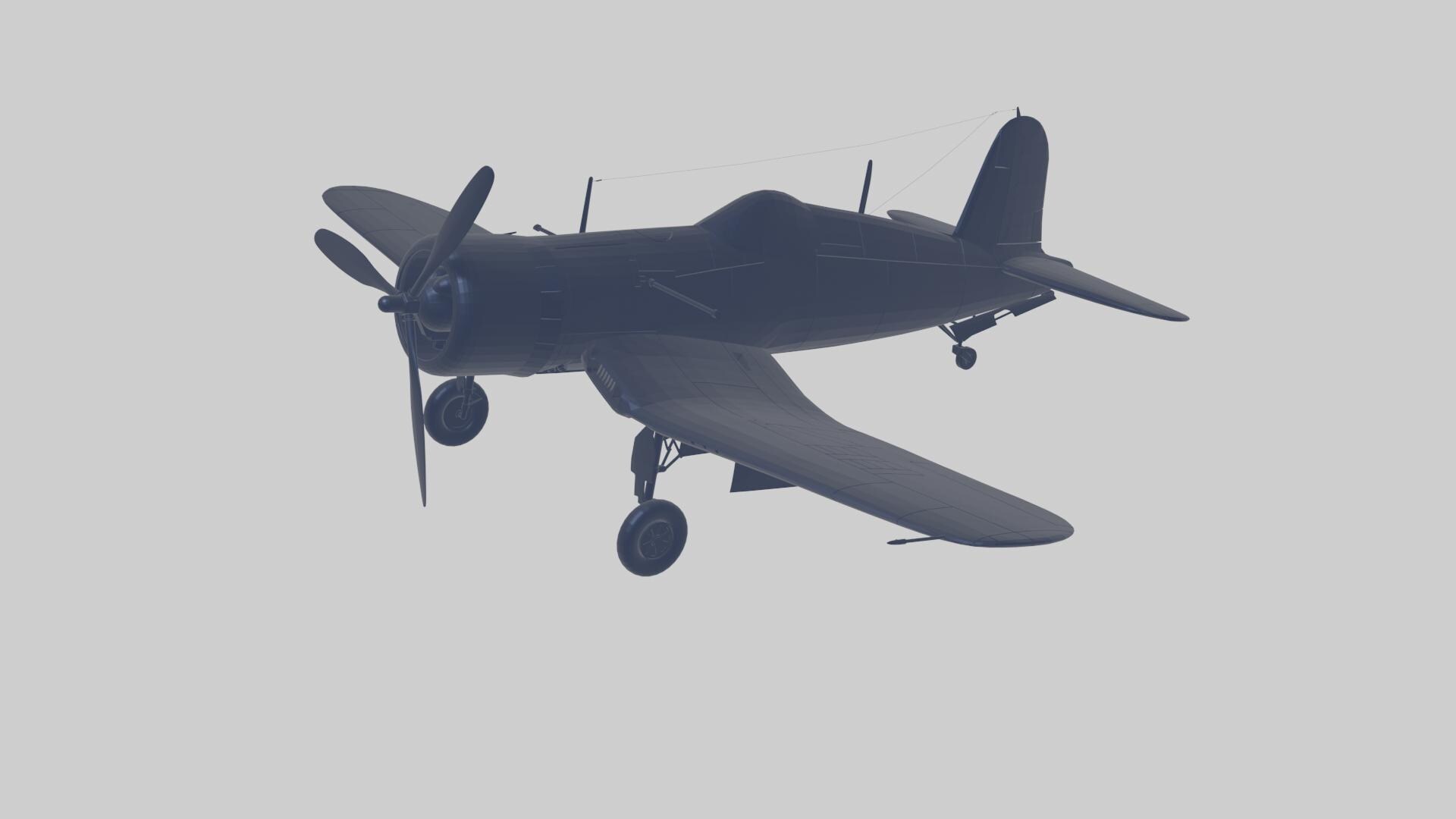 Vought F4U Corsair STL Model Iconic Inverted Gull-wing World War II ...