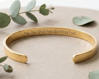 Esto también pasará, pero ¡joder!, mensaje oculto, pulsera inspiradora