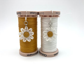 Daisy Micro Crochet Earrings