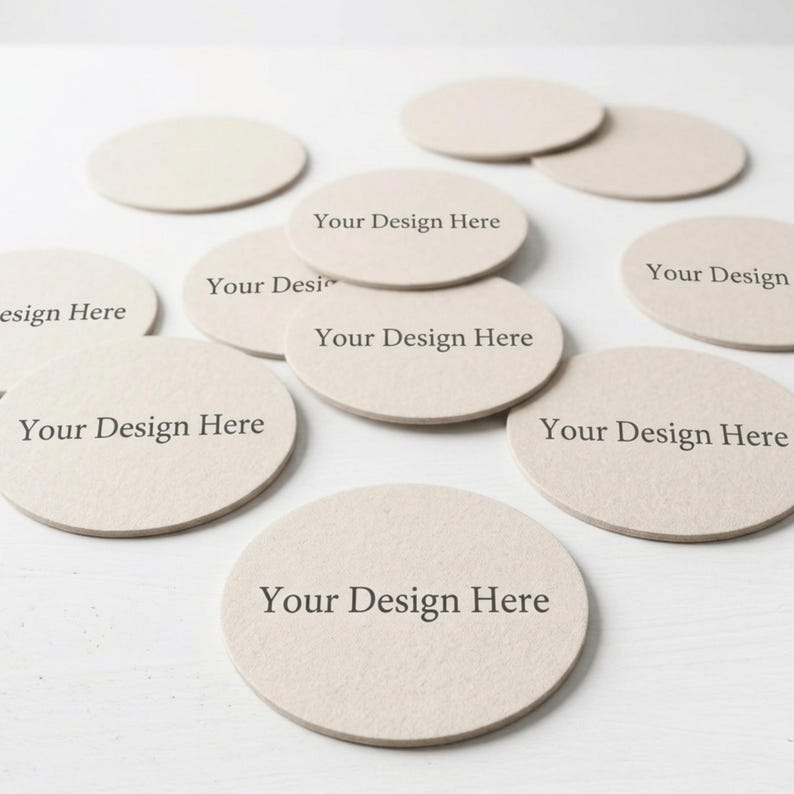 Personalized Wedding Coasters Custom 40 Pt Pulpboard Drink Coasters Wedding Guest Favors Reception Decor image 4