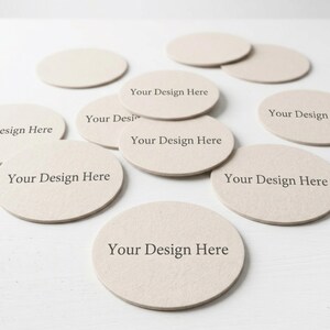 Wedding Favor Coasters Personalized 40 Pt Pulpboard Coasters Custom Reception Drink Coasters image 4