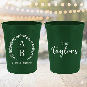 Wedding Stadium Cups, Customizable Wedding Plastic Cups, Personalized Wedding Party Souvenirs, Custom Cups for Weddings, Custom Wedding Cups