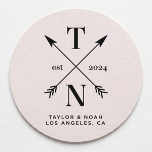 Posavasos personalizados para recepción de boda, posavasos de cartón prensado de 40 puntos, recuerdos para fiestas de boda. imagen 2