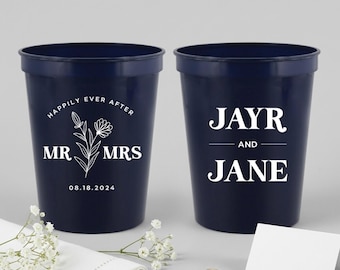Custom Stadium Cup Wedding Favors, Personalized Wedding Stadium Cups, Customized Plastic Cup Favors, Personalized Plastic Cups Wedding Favor