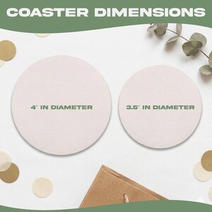 Custom Wedding Coasters Personalized 40 Pt Pulpboard Coasters Wedding Favors Reception Drink Coasters image 6