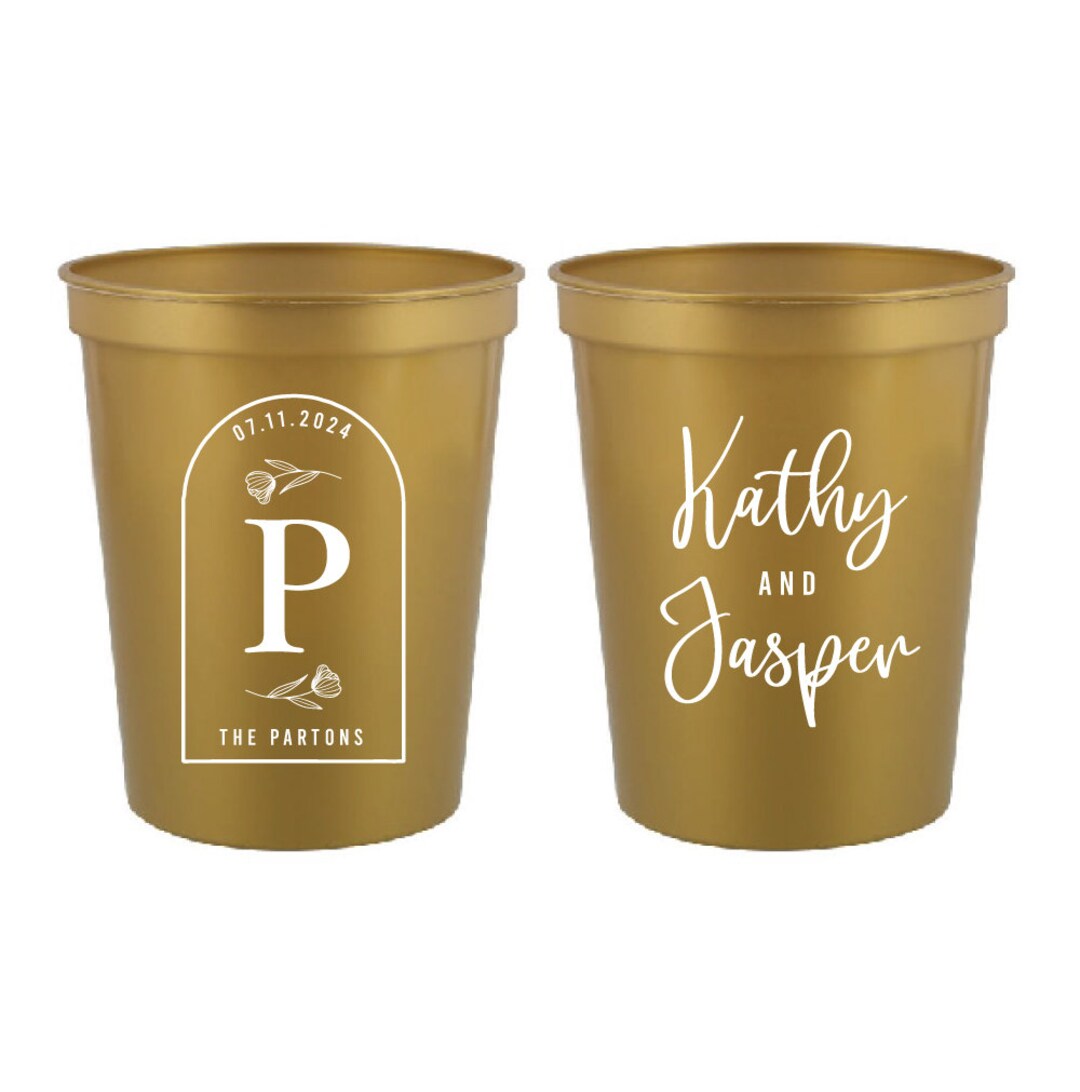 Personalized Stadium Cups Wedding Favors Custom Stadium Cups Etsy