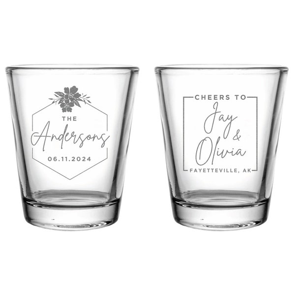 Personalized Shot Glasses for Weddings Etsy