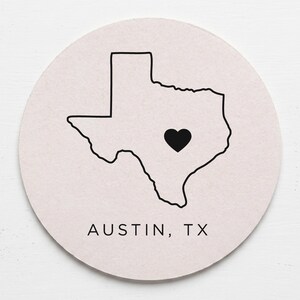 Personalized Wedding Favor Coasters Custom 40 Pt Pulpboard Coasters Reception Bar Decor image 2