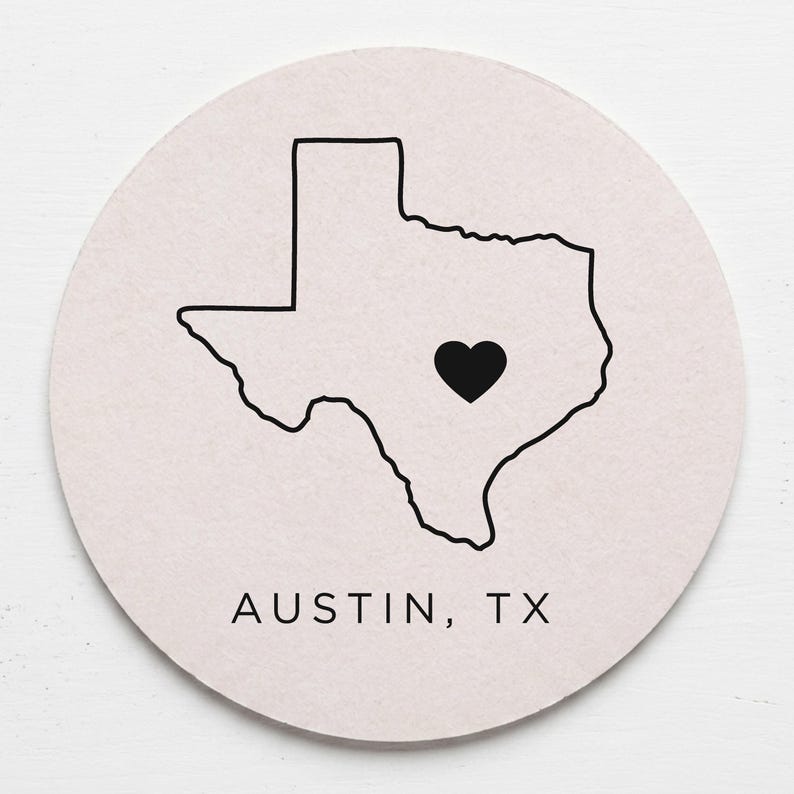 Personalized Wedding Favor Coasters Custom 40 Pt Pulpboard Coasters Reception Bar Decor image 2