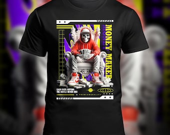 Streetwear Money Maker T-Shirt Design | Dope PNG File (Instant Download)