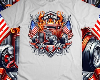 Hot Rod Shirt Design: Hochauflösende PNG-Datei (Instant Download