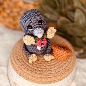 Crochet pattern PDF file Mole Topo in German and English