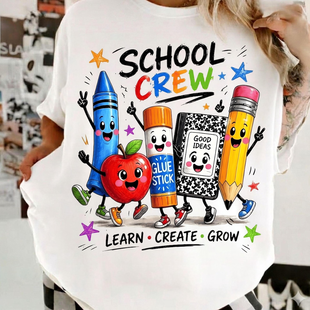 Back to School PNG, Cute School Supplies Sublimation Design, Teacher ...