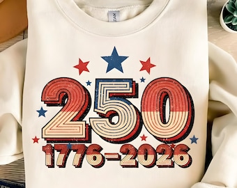 America 250th Anniversary PNG – Design patriottico vintage (download digitale)