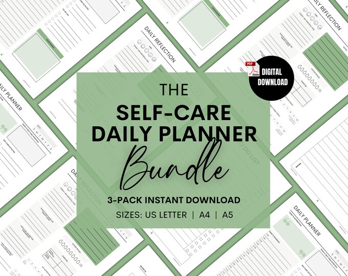 Self Care Planner Printable Worksheets (2 Pages) (digital Download ...