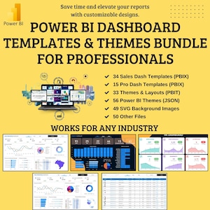 Power BI Dashboard-Vorlagen-Bundle, Mehrzweck-Dashboards, Verkäufe und Geschäftsanalytik, E-Kommerz, KPI-Bilanz, DatenVisualisierung