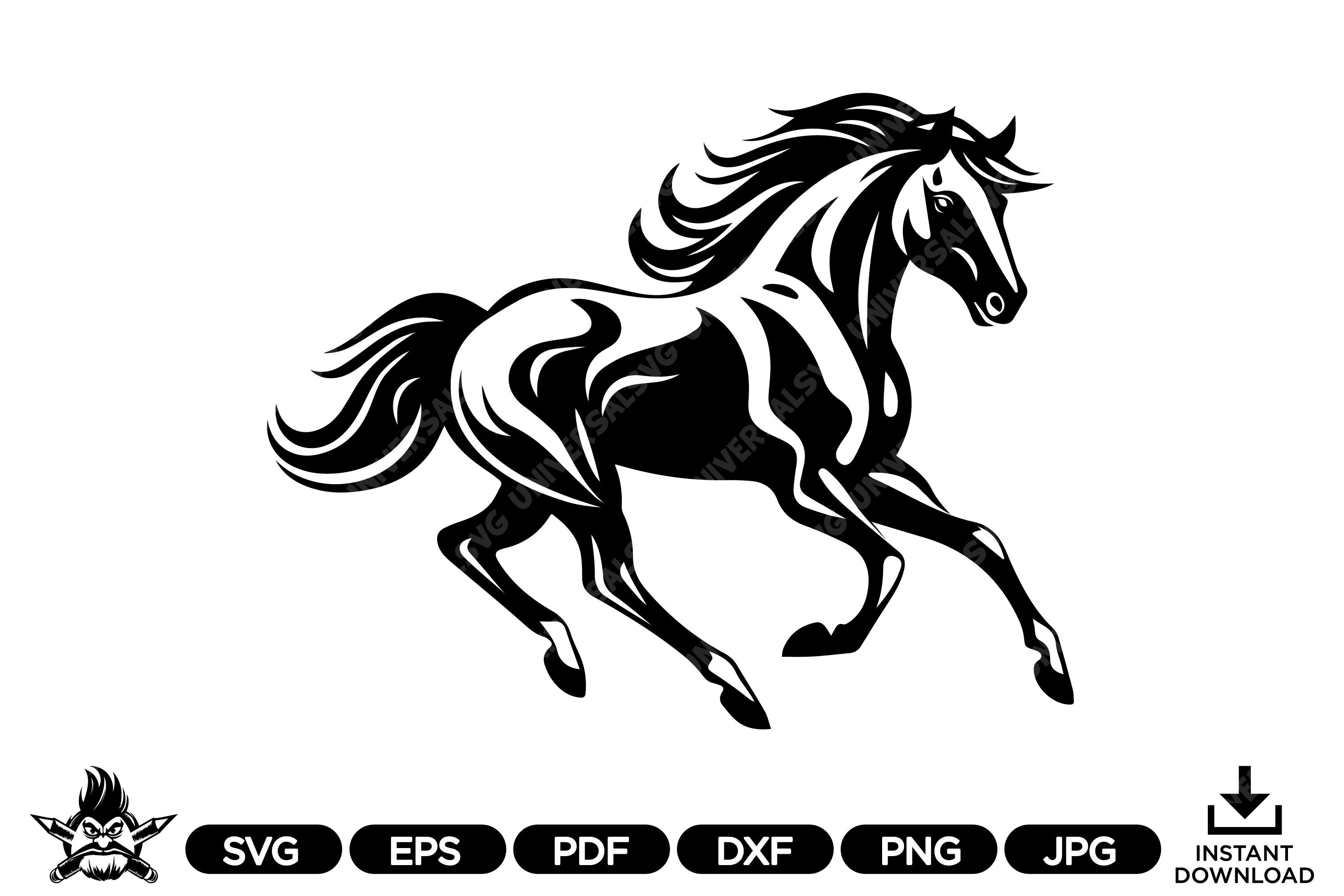 Mustang SVG Cutting Files for Cricut Silhouette Horse SVG - Etsy