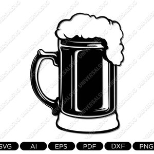 Beer Mug SVG, Versatile Graphics for Crafting, Home Decor, and DIY Projects, Clip Art, Cut File, Silhouette - Instant Digital Download