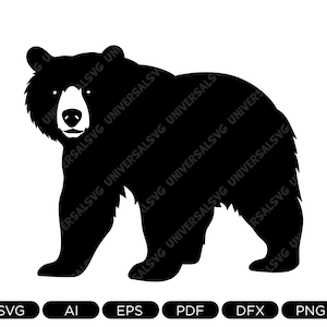 Bear svg, Animal SVG, svg, Digital Download, Cut File, png, dxf, jpeg,  Cricut, Silhouette, Vector file, Glowforge, Svg files for cricut