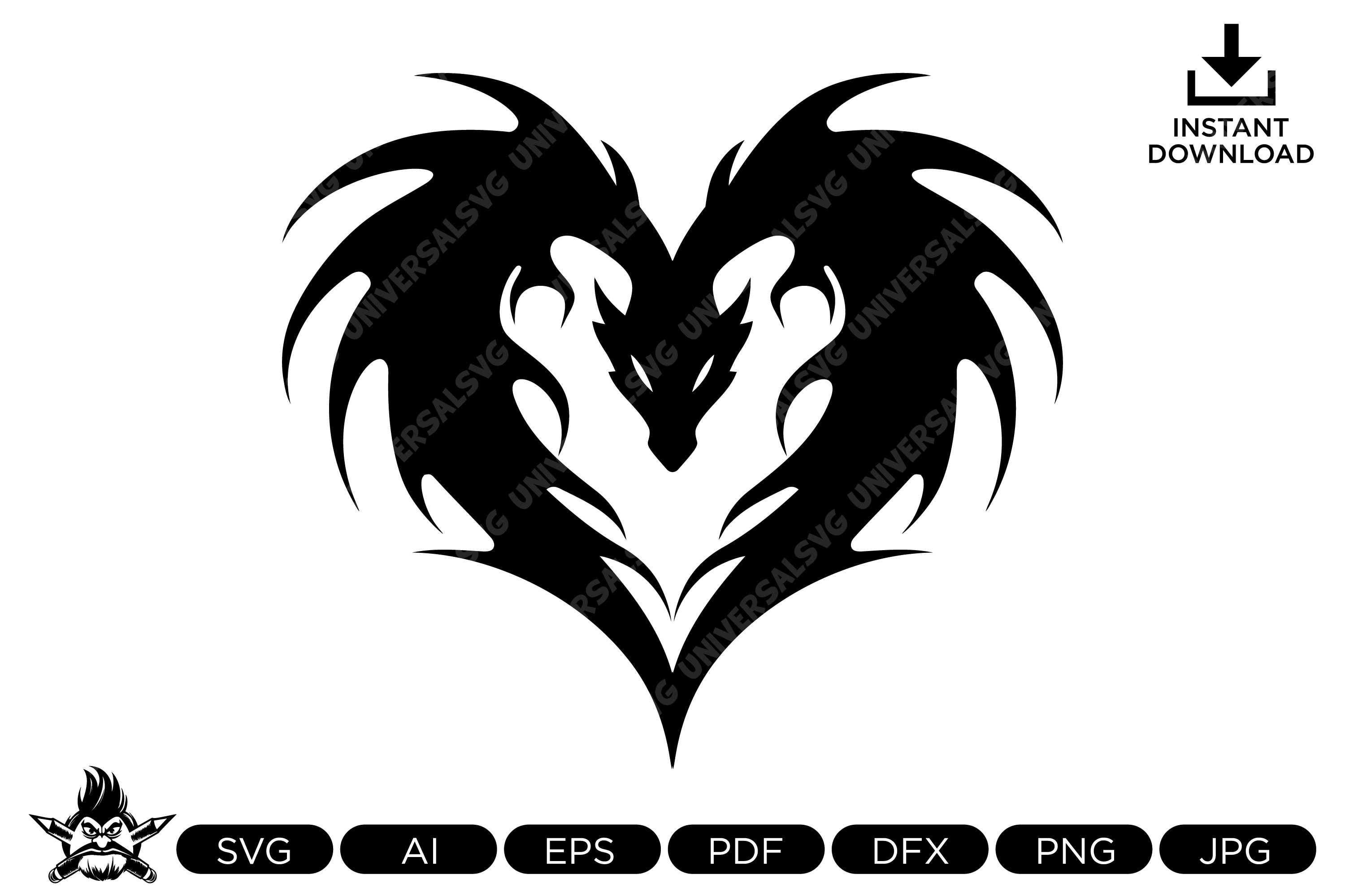 Dragon Svg, Dragon Heart, Animal SVG, Svg, Png, Dxf, Jpeg, Digital