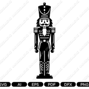 O Quebra-Nozes em SVG, Modelos de Natal em SVG, Decoração de Natal, Arquivos SVG para Cricut e Silhouette, Modelo de Recorte de Papel, Download Digital