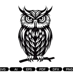 Eule svg, Entwurf für Cricut und Silhouette, Eule geschnitten Datei, Wald svg, Eule svg, Vogel Clipart svg, Eule Dateien für Cricut, Eule Clipart, PNG