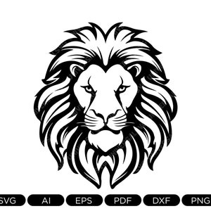 ライオン svg、動物 SVG、ライオンの頭、svg、png、dxf、jpeg、デジタル ダウンロード、カット ファイル、Cricut、シルエット、Glowforge、Png Dxf Eps Pdf Jpg AI