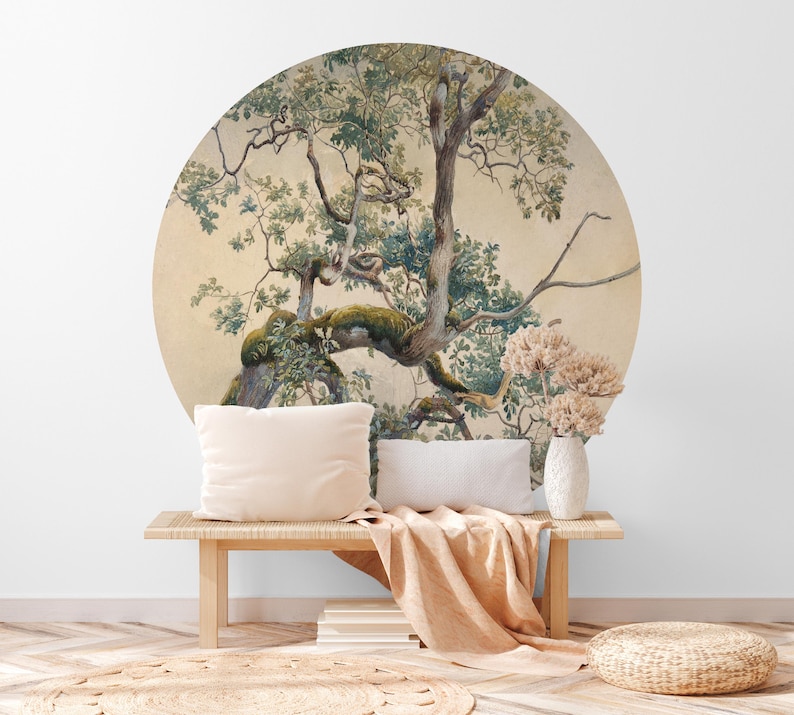 Tree Branch Wall Decal: Green Leaves Decal, Removable Nature Sticker - Etsy