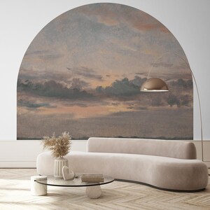 Vintage Sky Landscape Arch Wall Decal: Scenic Cloud Mural (Peel and Stick) Landscape Self-Adhesive Mural Arch Design, Removable Vintage Arch Sticker for Classic Home Decor. Perfect for nature-inspired wall art living rooms, bedrooms, or offices, this elegant decal brings the serene beauty of a rustic forest into your space. Easy to apply and remove, it’s ideal for adding a timeless, countryside charm to any room, creating a cozy and inviting atmosphere with its detailed, vintage-inspired design