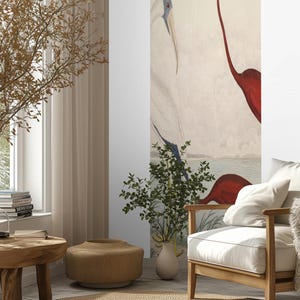 John James Audubon Scarlet Ibis Birds Wall Arch Sticker, Soft Color Tree Scenic Circle Wall Decal, Vintage Animal View Peel and Stick Decal for Classic Home Decor. Perfect for nature-inspired wall art in living rooms, bedrooms, or offices, this elegant decal brings the serene beauty of a rustic forest into your space. Easy to apply and remove, it’s ideal for adding a timeless, countryside charm to any room, creating a cozy and inviting atmosphere with its detailed, vintage-inspired design