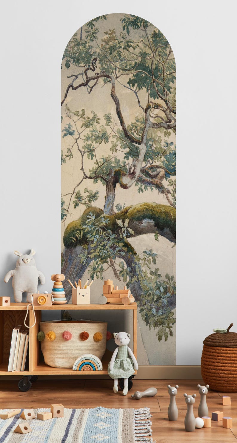 Tree Branch Wall Decal: Green Leaves Decal, Removable Nature Sticker - Etsy
