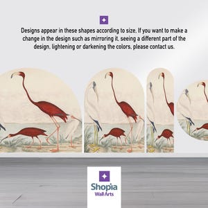 John James Audubon Scarlet Ibis Birds Wall Arch Sticker, Soft Color Tree Scenic Circle Wall Decal, Vintage Animal View Peel and Stick Decal for Classic Home Decor. Perfect for nature-inspired wall art in living rooms, bedrooms, or offices, this elegant decal brings the serene beauty of a rustic forest into your space. Easy to apply and remove, it’s ideal for adding a timeless, countryside charm to any room, creating a cozy and inviting atmosphere with its detailed, vintage-inspired design