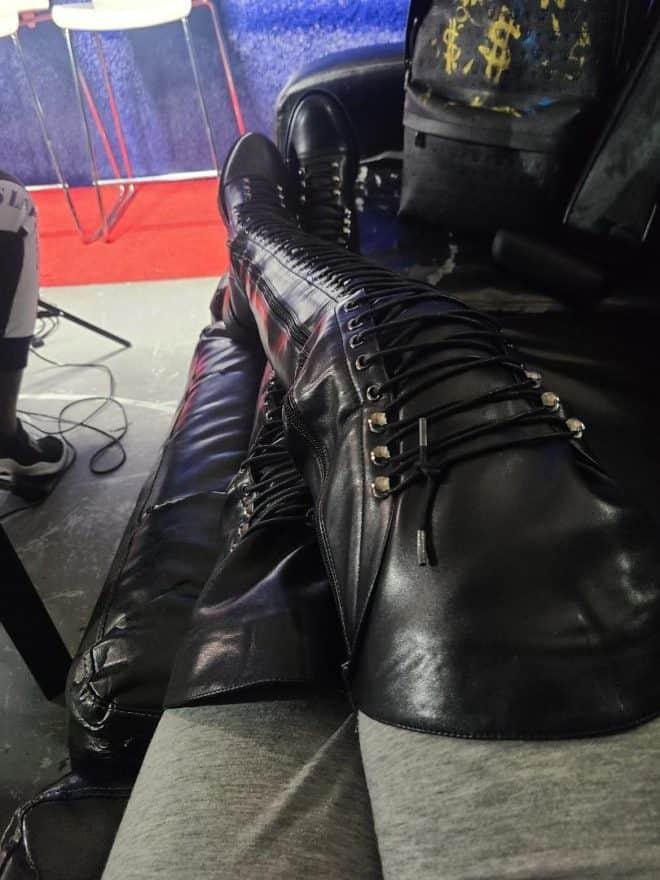 high black combat boots