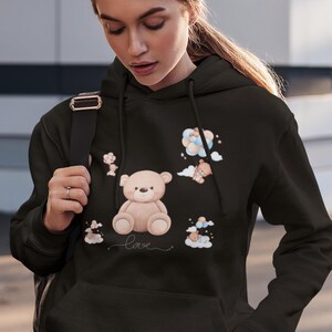 Teddy Bear Hoodie Etsy