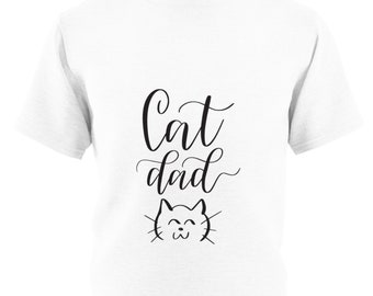 Cat Dad TShirt, White Novelty Shirt, Funny Male shirt, Fathers Day, Dad Birthday, Best friend Bday, Male Christmas gift, Cat lover