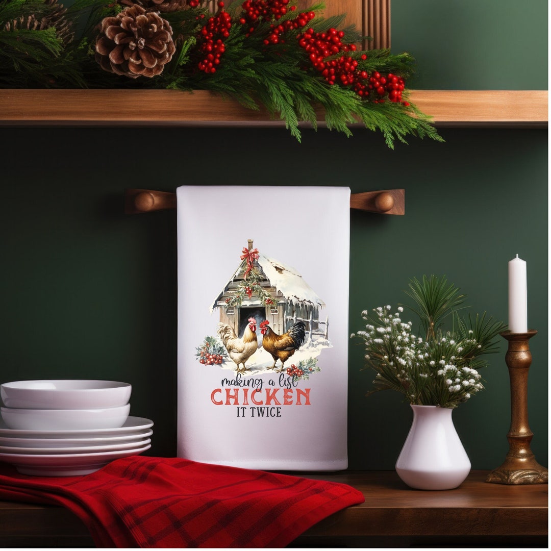 Kitchen Towel Farm Style Product Country Xmas Animal Print - Etsy